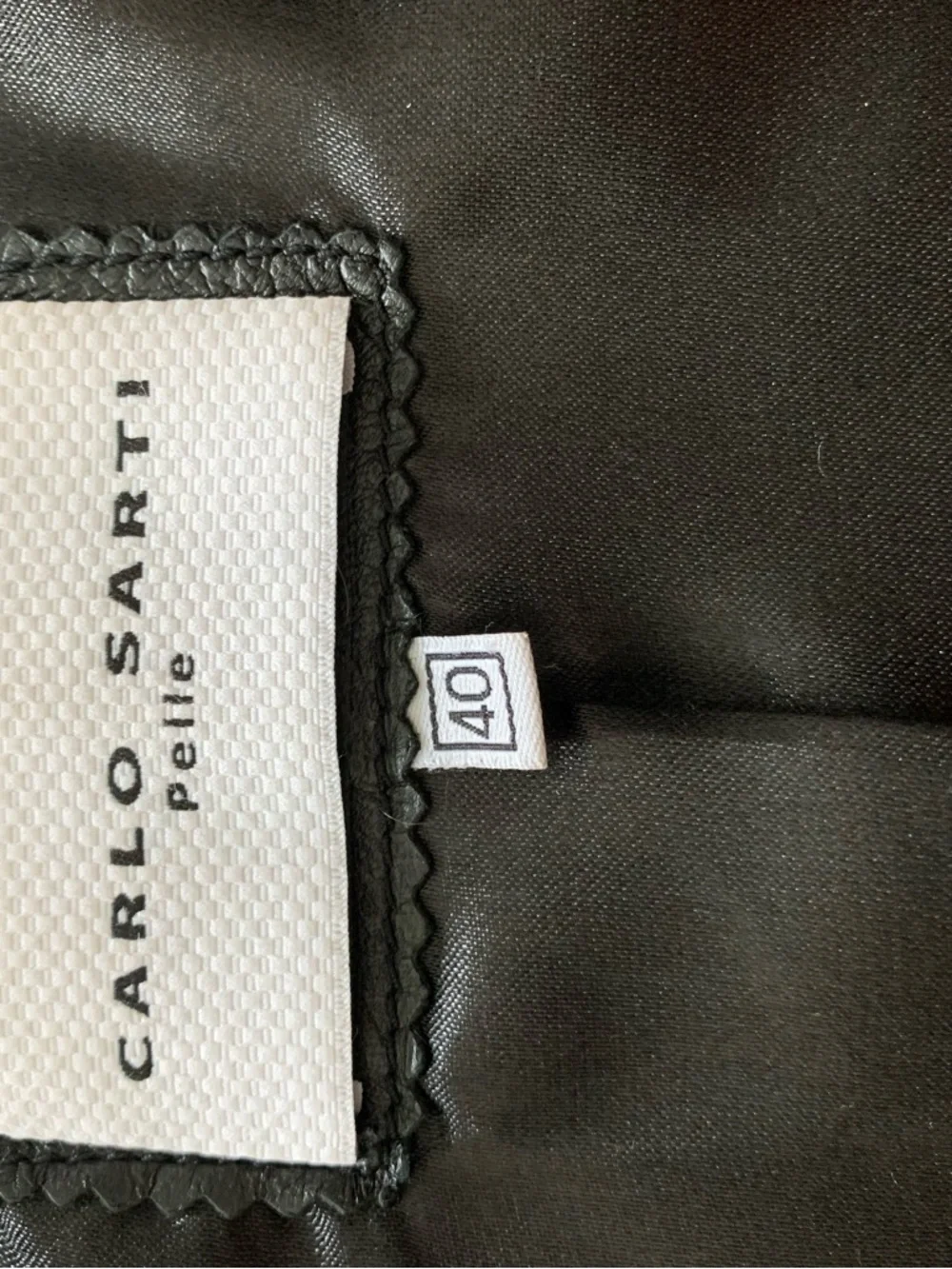 Black Mixed-Media Leather Jacket - Women, size 40 - Picture 5 of 6